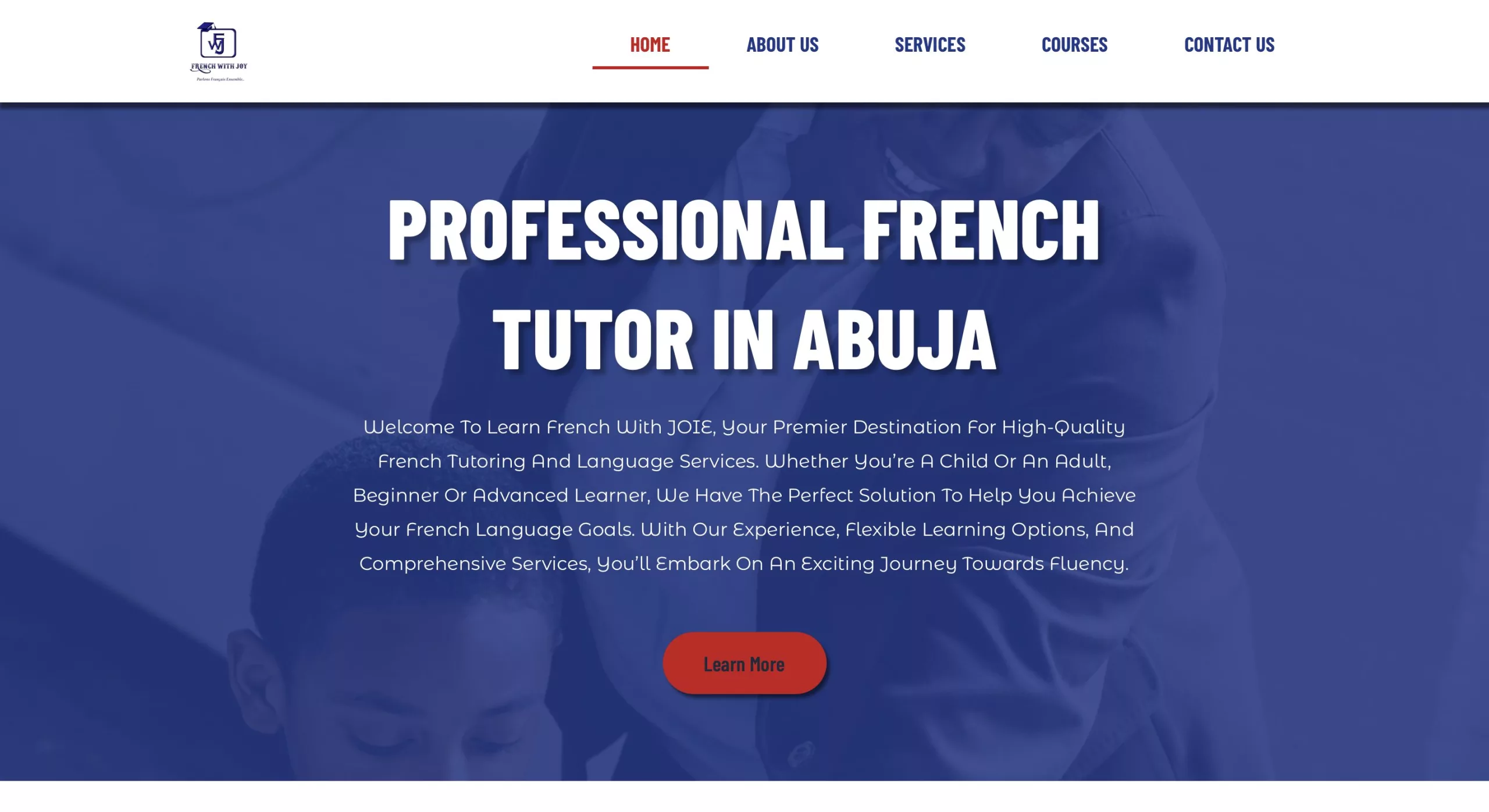 Learn French With Joie Website Design_Stoic-B Technologies Ltd_Web Design Agency Abuja Nigeria