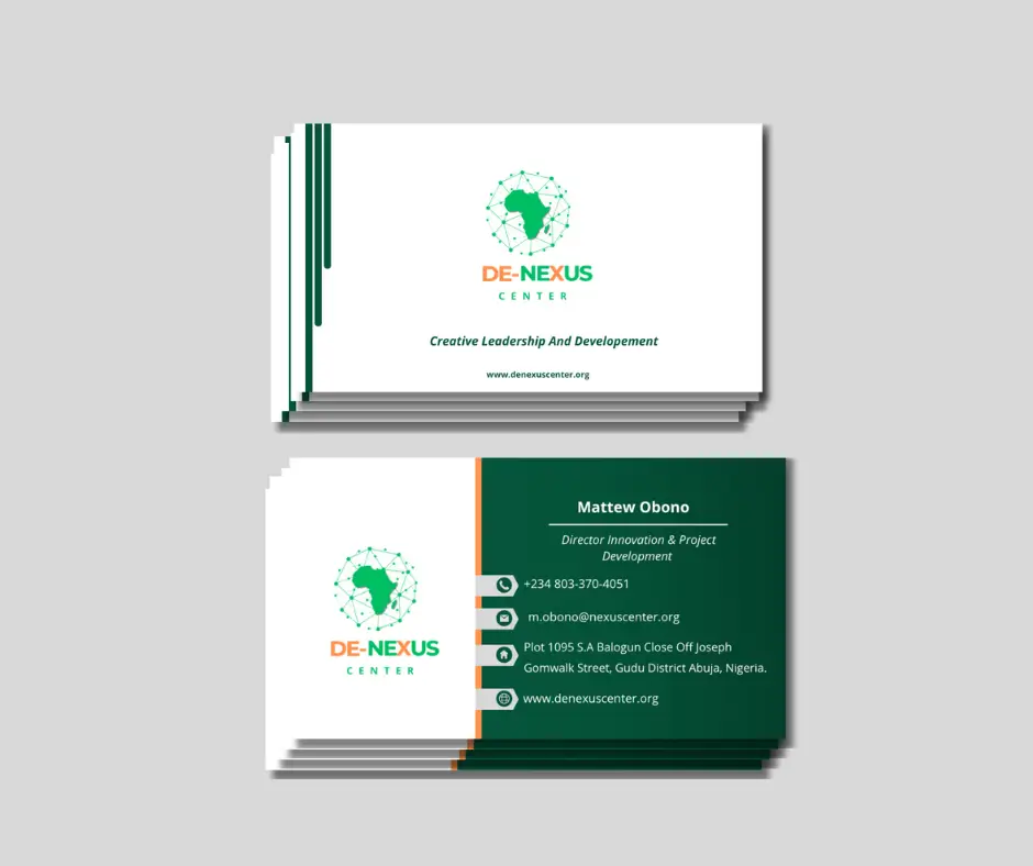 DE-NEXUS CENTER Business Card Mockup (Main)