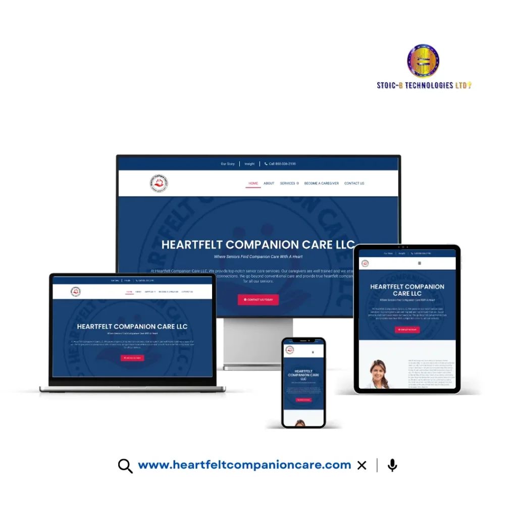 Heartfelt Companion Care LLC Website Design