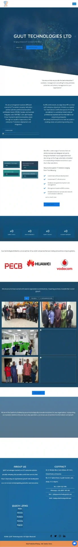 guuttechnologies website design_Stoic-B Technologies Ltd